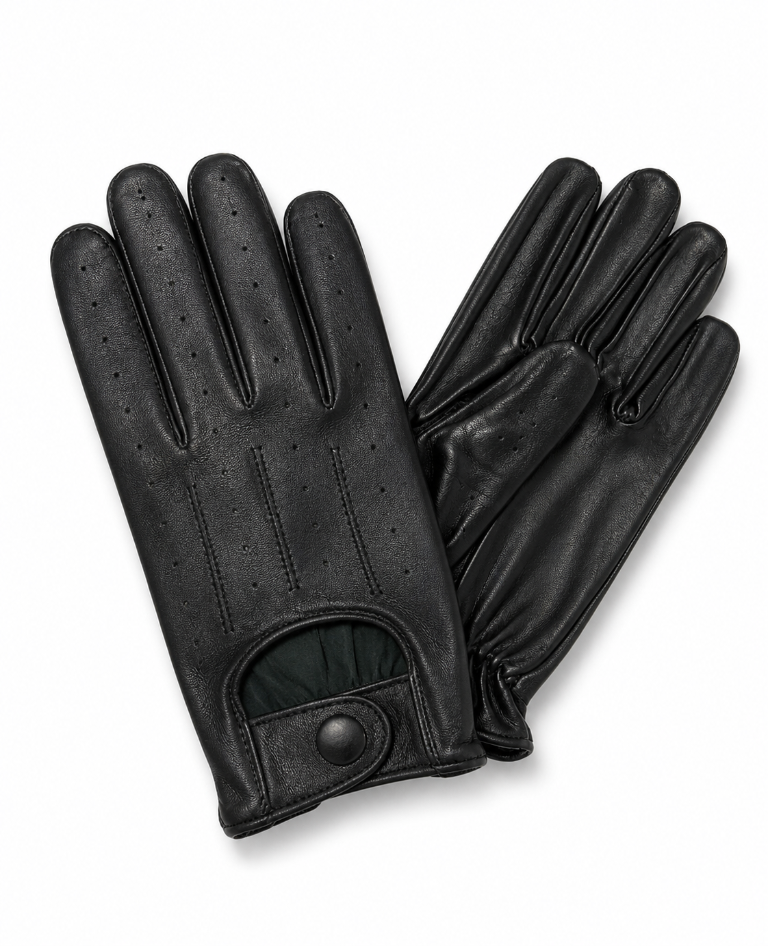 Premium Black Leather Gloves