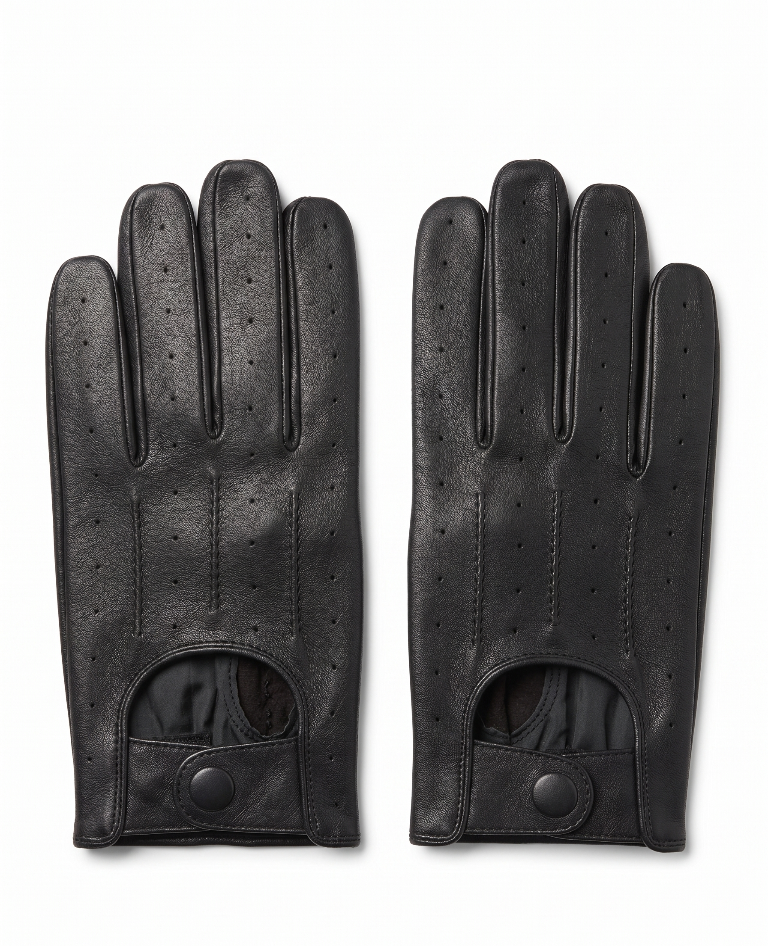 Premium Black Leather Gloves
