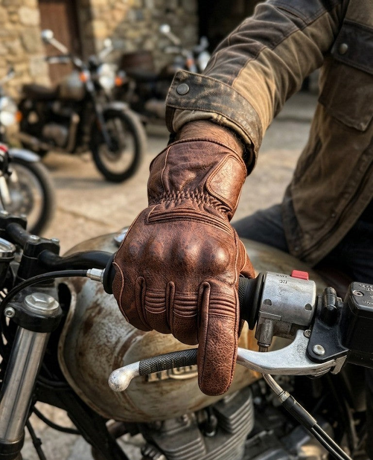 Premium Brown Leather Gloves